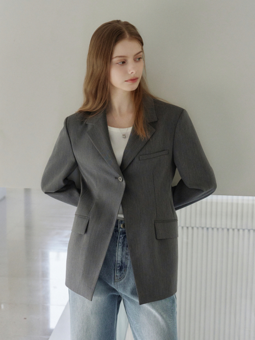 Slim-fit Jacket Blazer Grey AT6JAA003GE