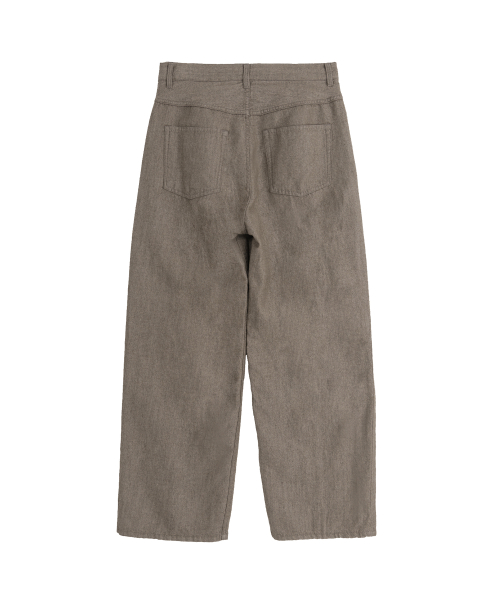 Boiled Wool Twill Pants, Brown
