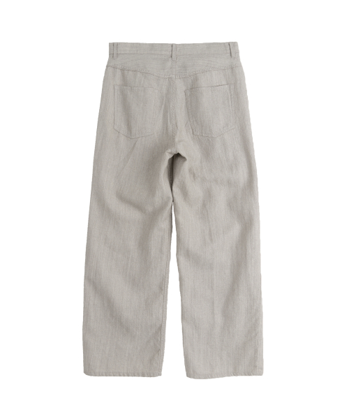 Boiled Wool Twill Pants, Stone