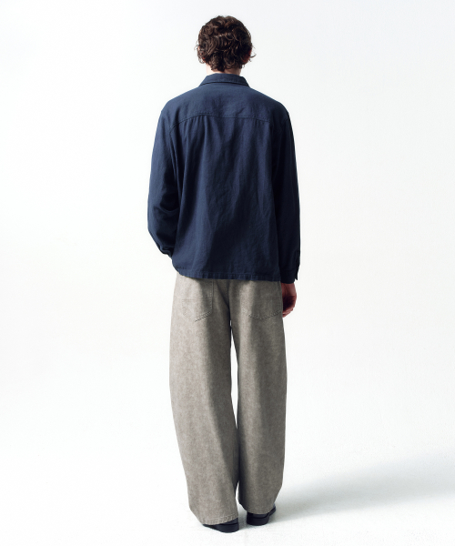 Garment Dyeing Fatigue Shirt NAVY
