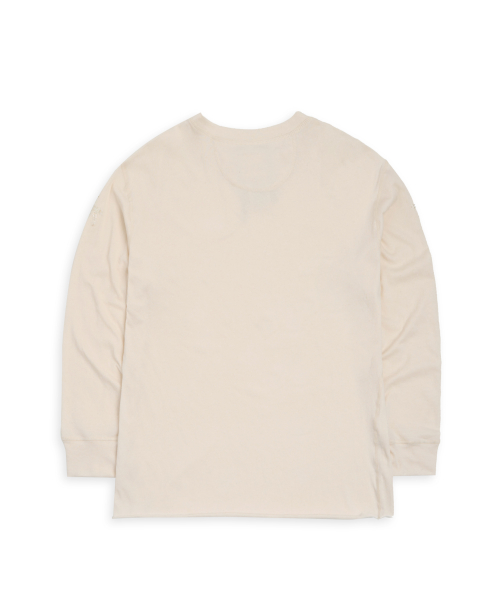 Tuewid “STARFISH” beaded round neck T-shirts in cream