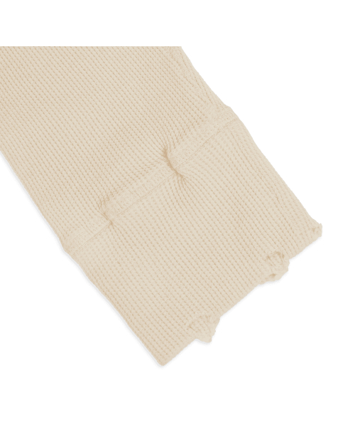 TUEWID CLASSIC WAFFLE KNIT HENLEY LONGSLEEVE T-SHIRT
