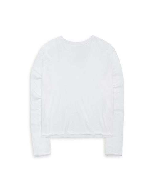 Tuewid gauze crop longsleeve t-shirts Salt