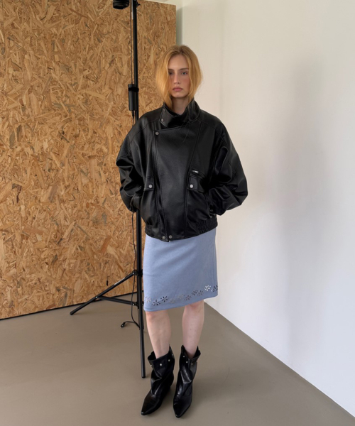 HERITAGE LEATHER JUMPER (BLACK)