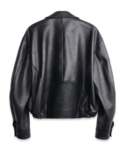 Goat Leather Surface Blouson BLACK