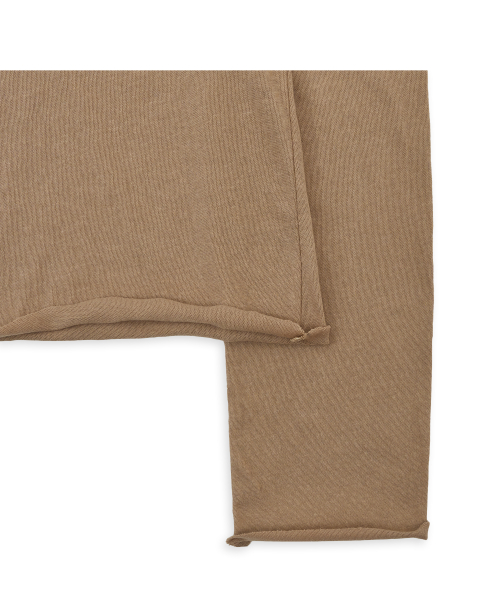 Tuewid gauze crop longsleeve t-shirts Toffee