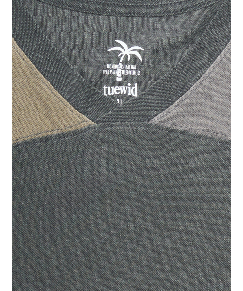 Tuewid vacance v-neck longsleeve t-shirts in smoke