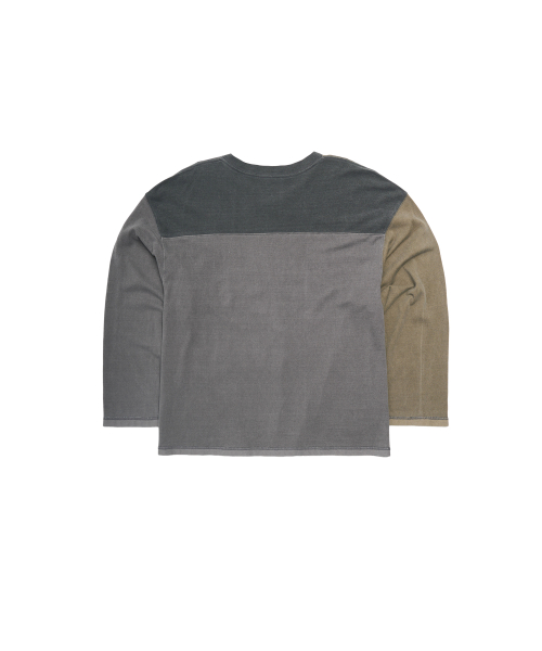 Tuewid vacance v-neck longsleeve t-shirts in smoke