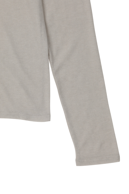 FAKE HOOD LONG SLEEVE IN LIGHT GREY
