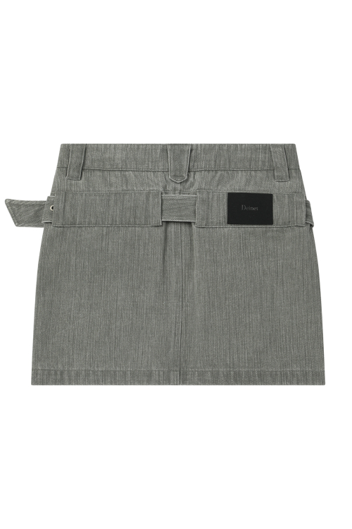 BELTED TUNNEL SKIRT IN KHAKI