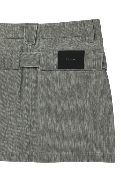 BELTED TUNNEL SKIRT IN KHAKI