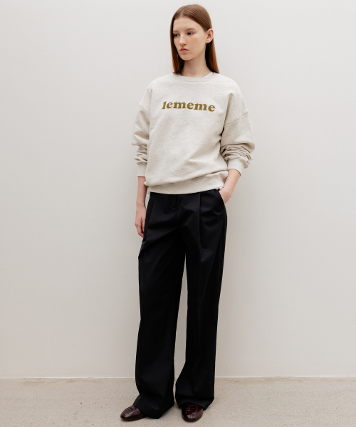 Sole One-Tuck Wide Pants Black