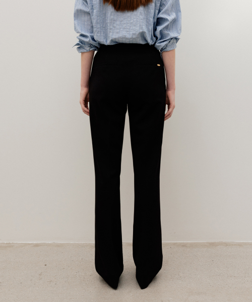 Fitte Slim Bootcut Slacks Black