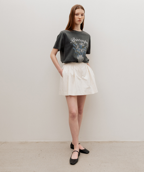 Mouchou Volume Shorts Cream