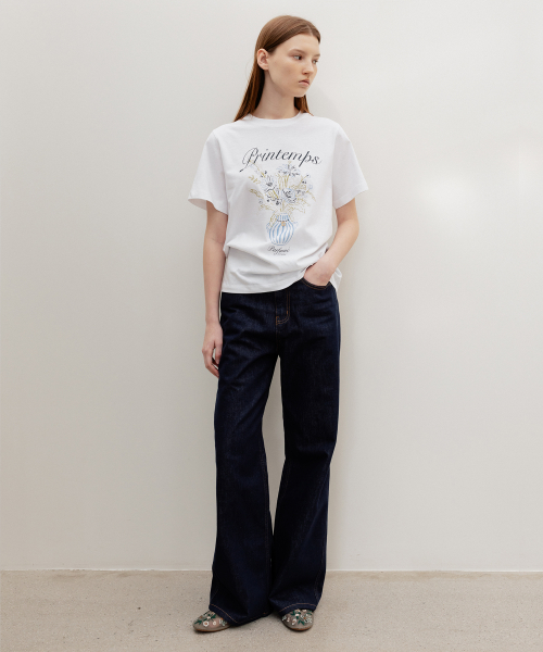 Printemps Vase Graphic T-Shirt White