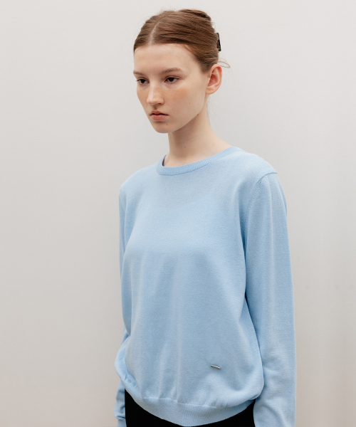 Lumiere Back-Slit Knit Blue