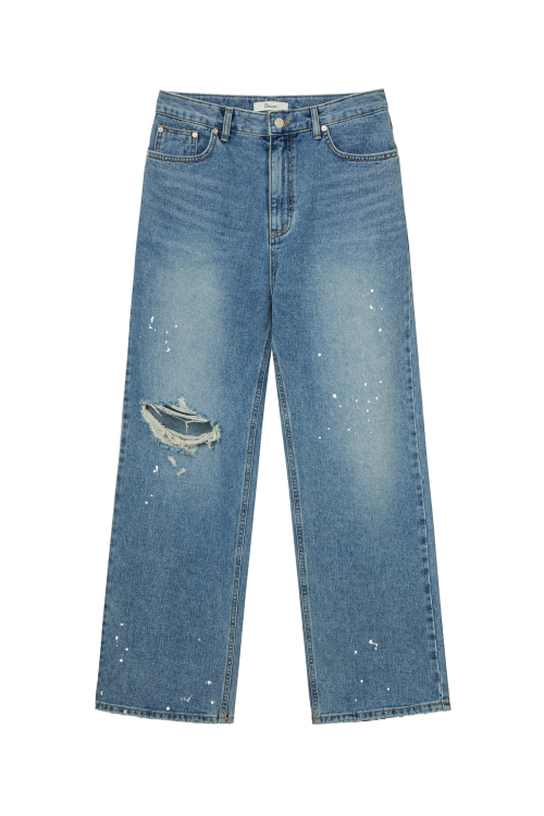 PAINTED LOGO POINT JEANS IN BLUE