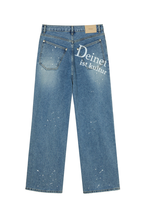 PAINTED LOGO POINT JEANS IN BLUE