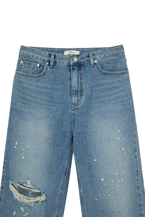 PAINTED LOGO POINT JEANS IN BLUE