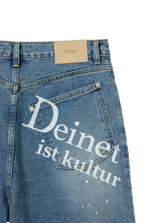 PAINTED LOGO POINT JEANS IN BLUE