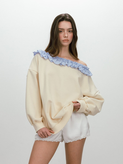 SATIN LACE SHORTS /IVORY