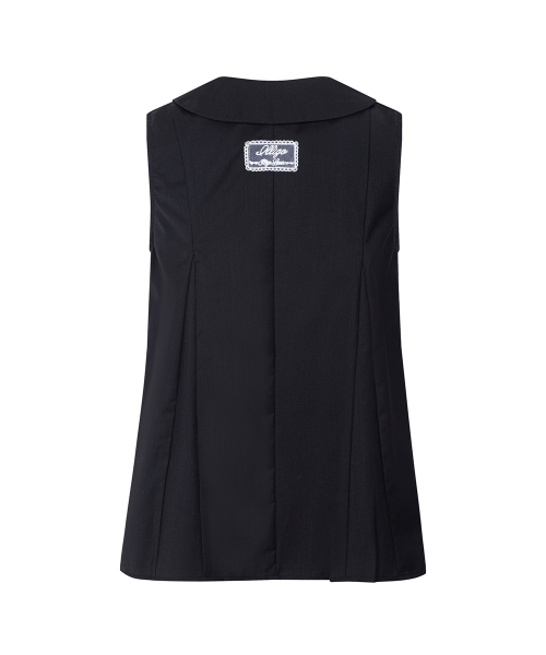 Rope Flare Blouse Black