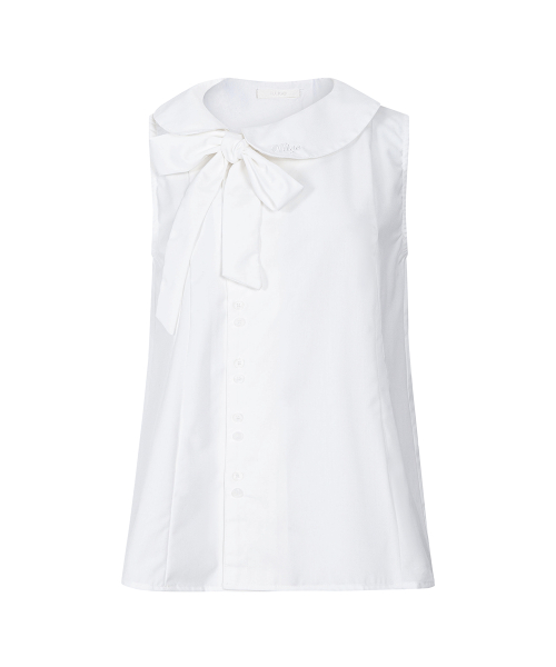 Rope Flare Blouse White
