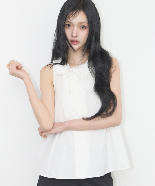 Rope Flare Blouse White