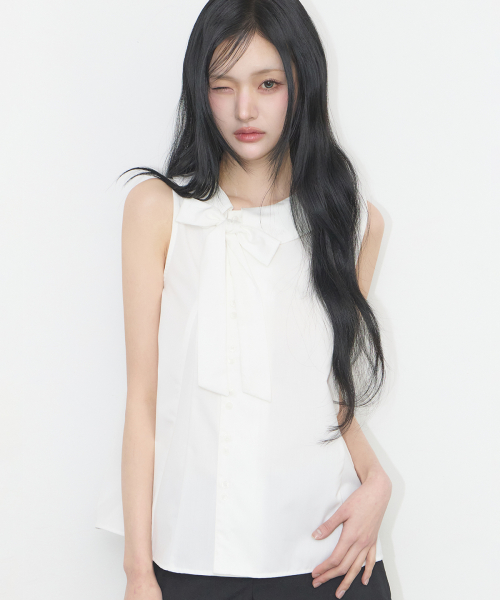 Rope Flare Blouse White