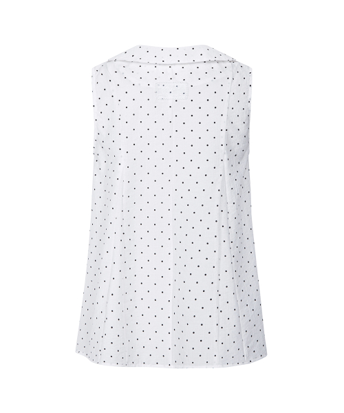 Rope Flare Blouse White Dot