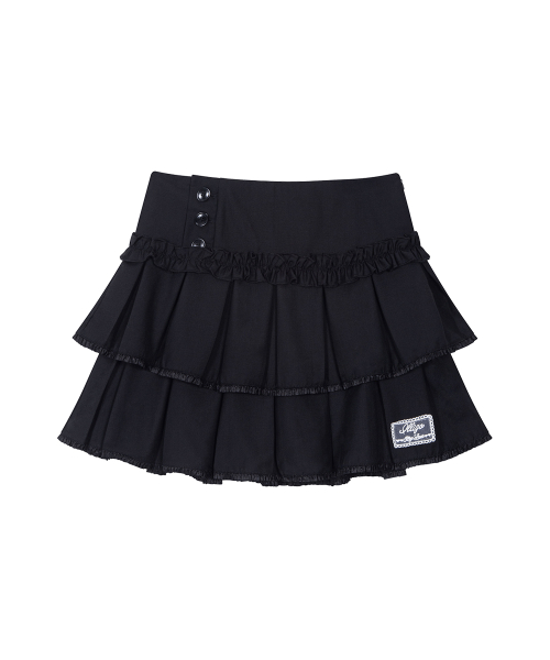 Dolly Pleated Mini Skirt Black