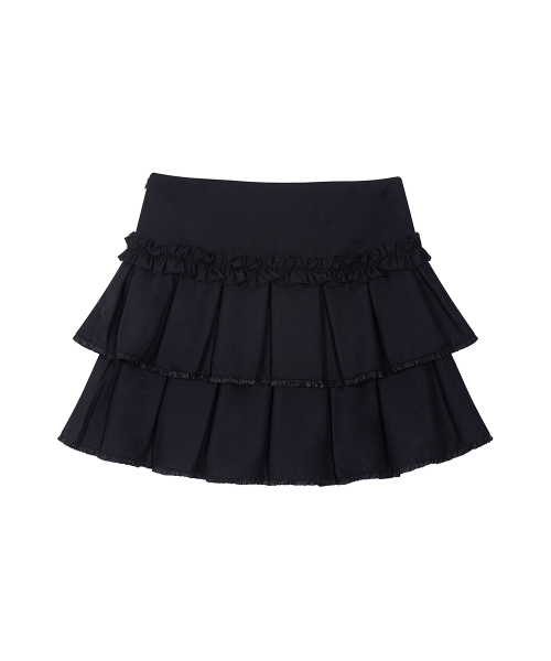 Dolly Pleated Mini Skirt Black