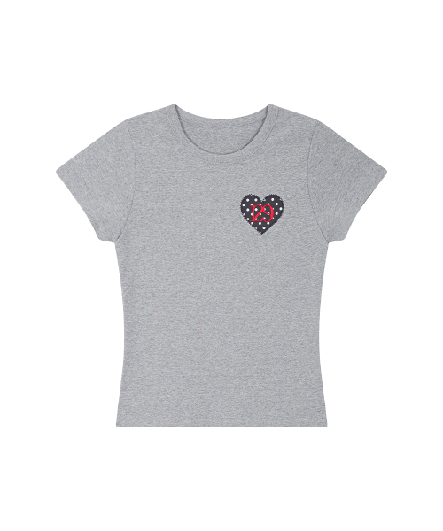 129 Dot Fitted T-Shirt Melange