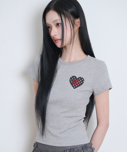 129 Dot Fitted T-Shirt Melange