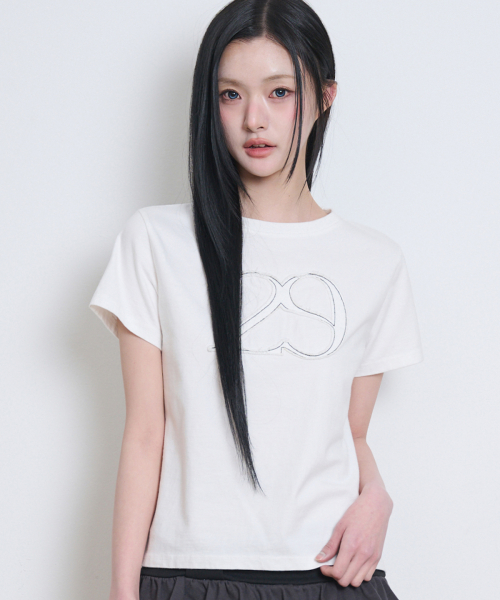 129 Logo Patch T-Shirt Pure White
