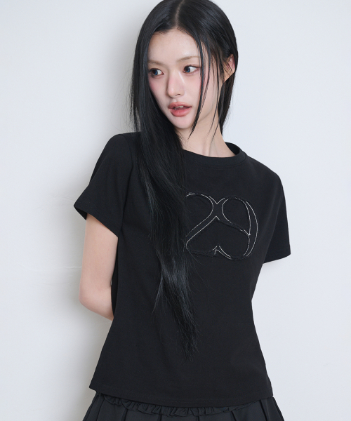 129 Logo Patch T-Shirt Deep Black