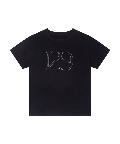 129 Logo Patch T-Shirt Deep Black