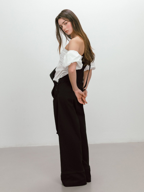 PUFF SHIRRING BLOUSE / WHITE