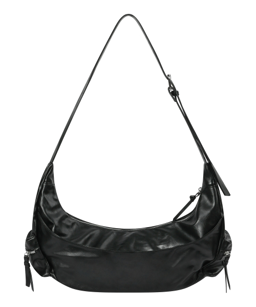 STRUM CROSS LEATHER BELTED SHOULDER BAG UNISEX