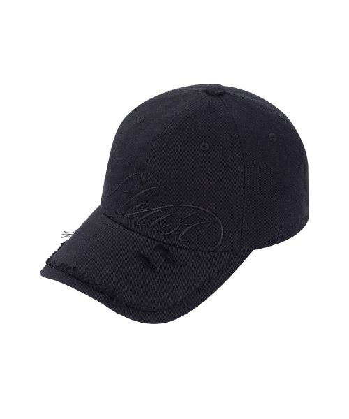 Bella washed damage cap (Black)