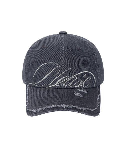 Bella washed damage cap (Charcoal)