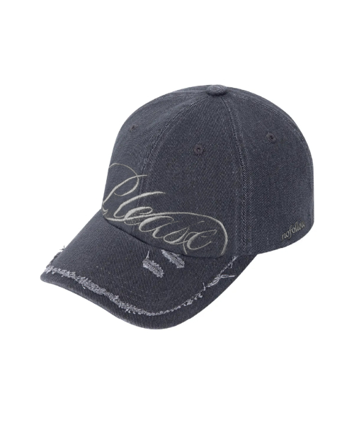Bella washed damage cap (Charcoal)