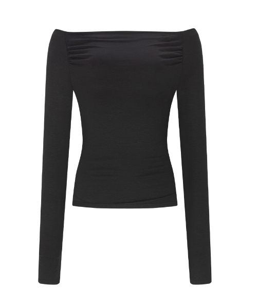 Seni Long Off-Shoulder Top (Black)