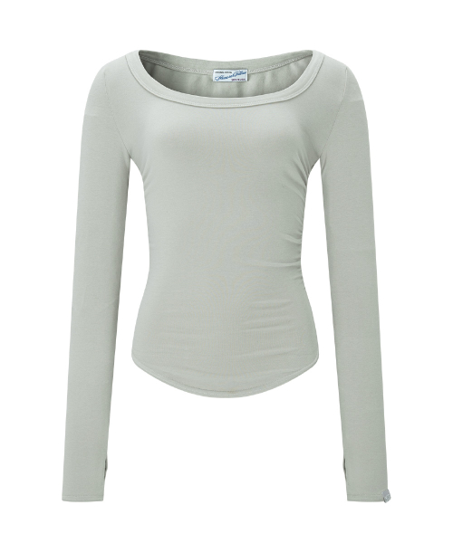 25FW New MOMO Shirring Top (Ash Grey)