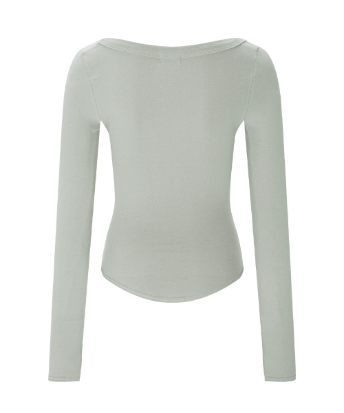 25FW New MOMO Shirring Top (Ash Grey)