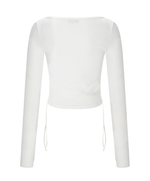 Mov Shirring Long Sleeve Top (Ivory)