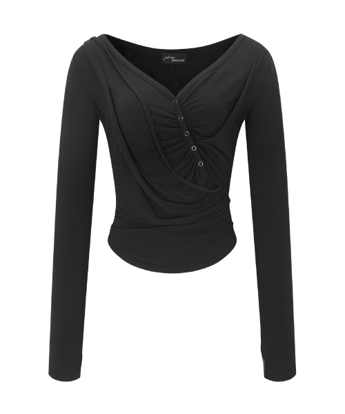 Deba Long Sleeve Top (Black)