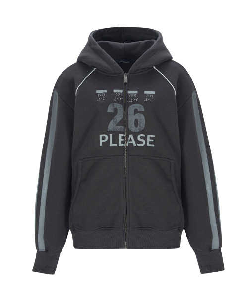 Tove Track Hoodie Zip Up (Cool Charcoal)