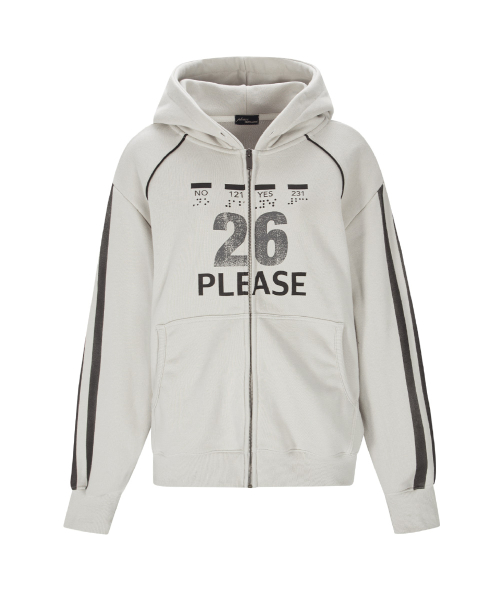 Tove Track Hoodie Zip Up (Sand )