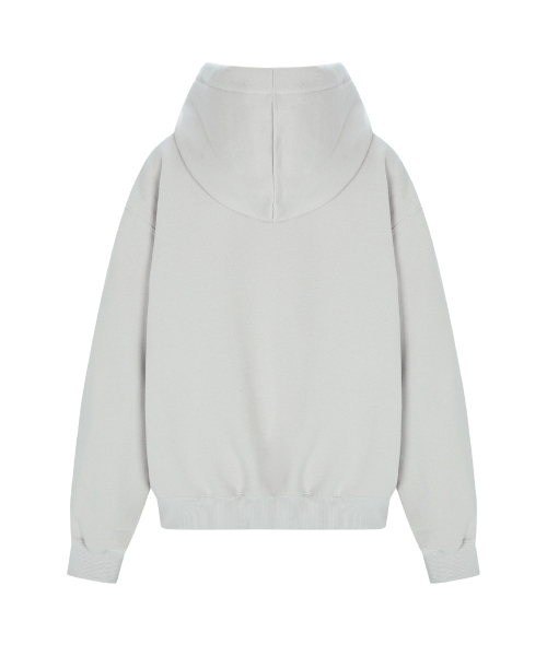 Bono patch Sweat Hoodie Zip Up (Sand Grey)